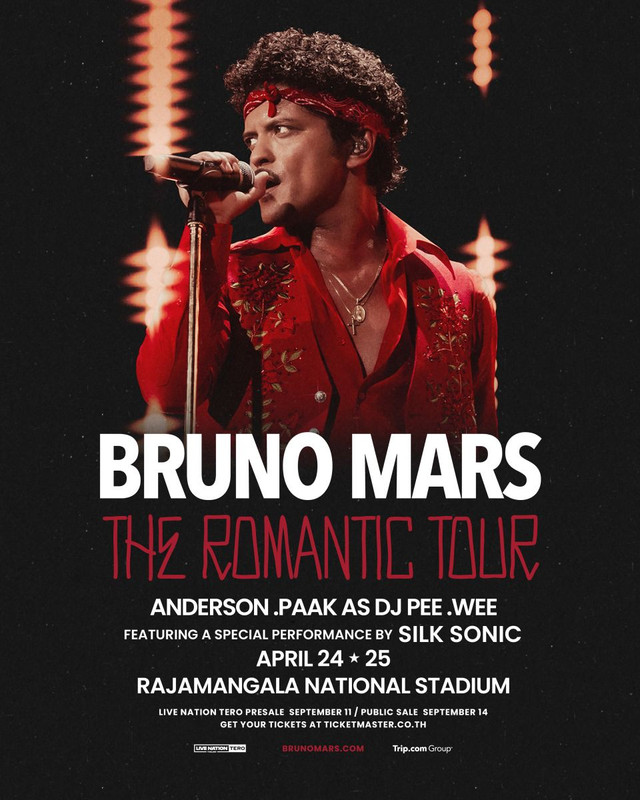 BRUNO MARS 'THE ROMANTIC TOUR'